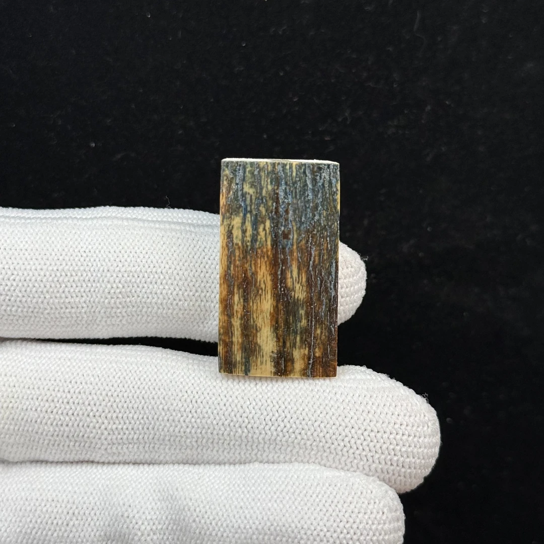 E71-23天然猛犸牙 蓝皮牌 17*31*7.5mm一物一图假一罚十