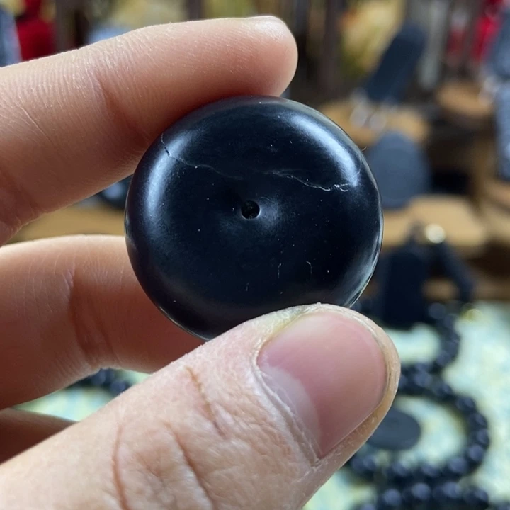 和田玉（墨玉）未镶嵌颈饰平安扣福利包容