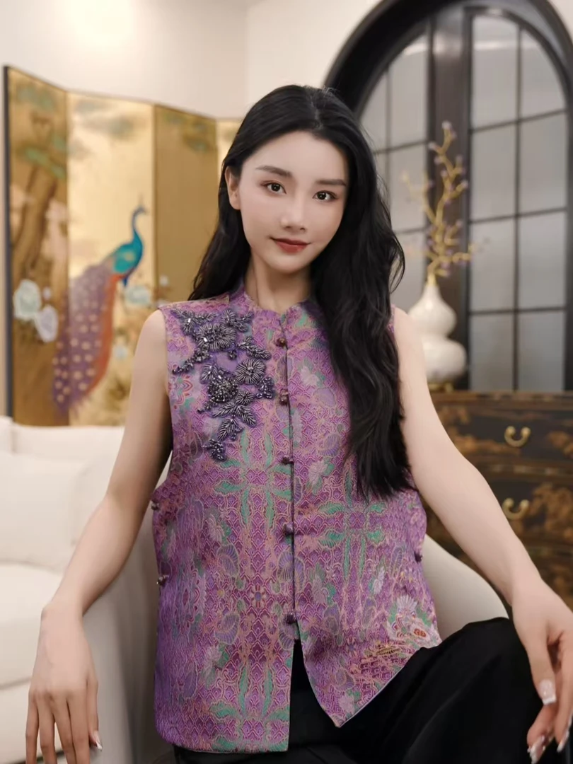 Betty Bairn【宝相颂 ·宋锦】高定系列宋锦织金马甲25B-BW9179