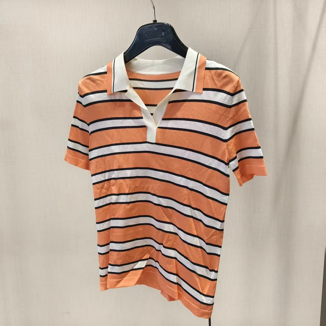 不支持退换/条纹针织衫polo领1399083