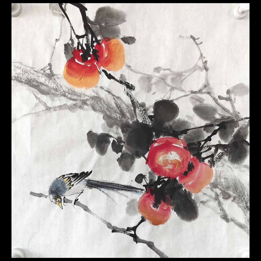 高老师花鸟作品宣纸