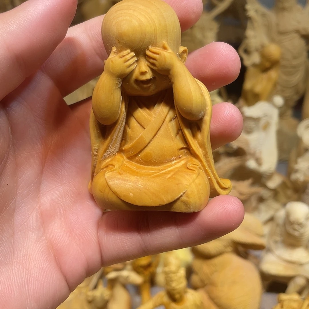 黄杨木小瑕疵和尚