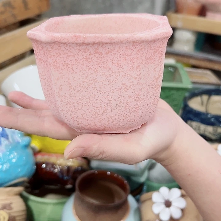 有孔.凑满10元发货多肉陶瓷花盆！