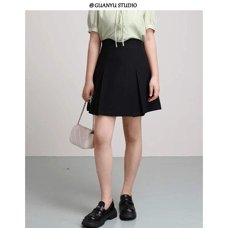 【魔法比例】蛋妹大码女装微胖mm夏季不规则腰头显瘦半身裙DM26929