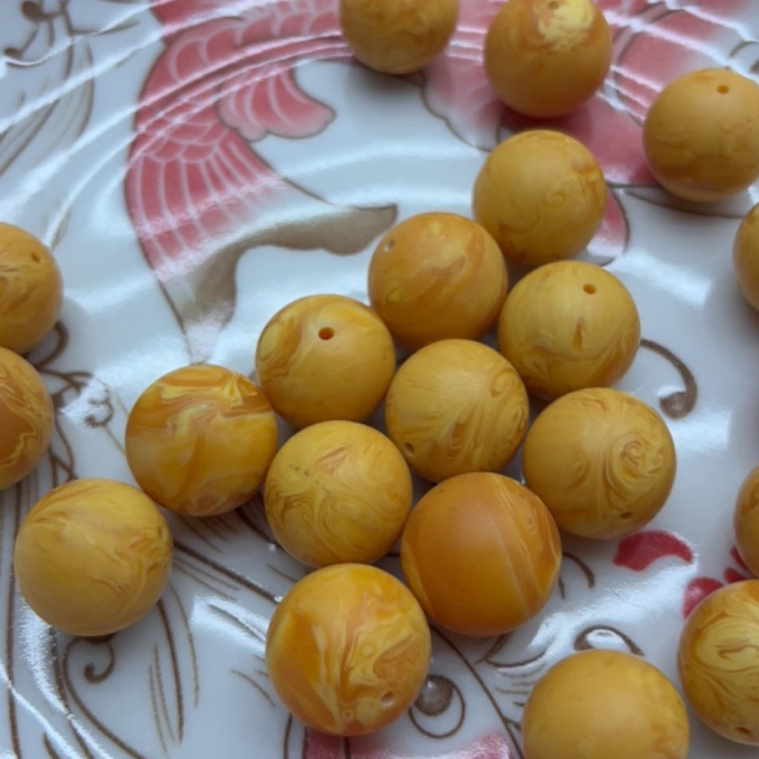 W55琥珀蜜蜡20mm单珠