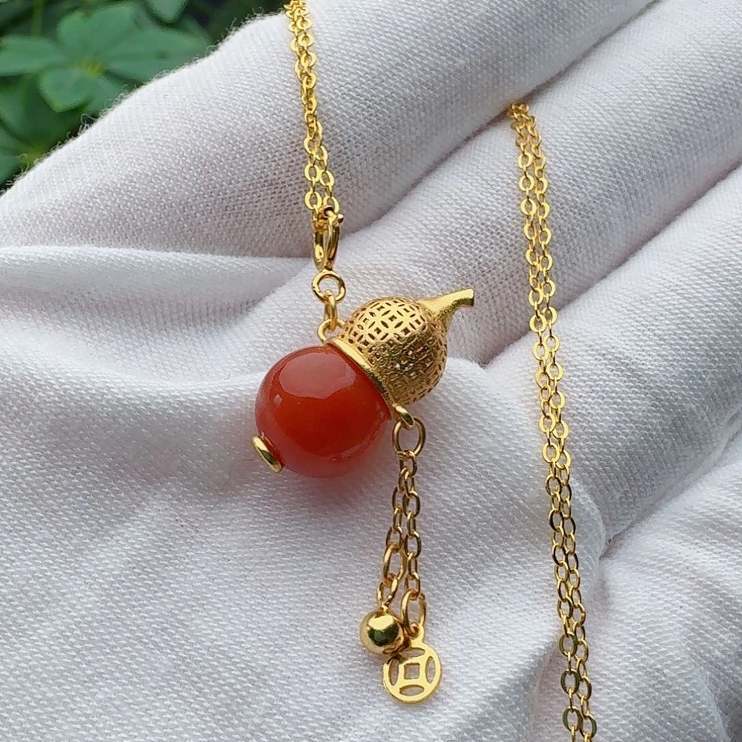 南红玛瑙未镶嵌颈饰吊坠