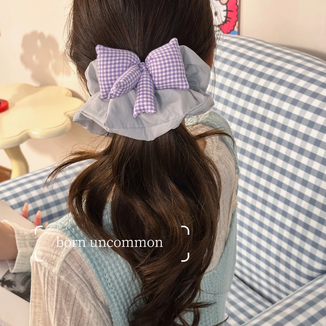 黄油海绵蝴蝶结大肠发圈可爱立体少女扎头发绳皮筋