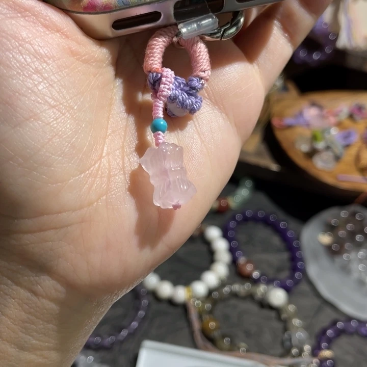 羽毛非金属mini水晶小提溜