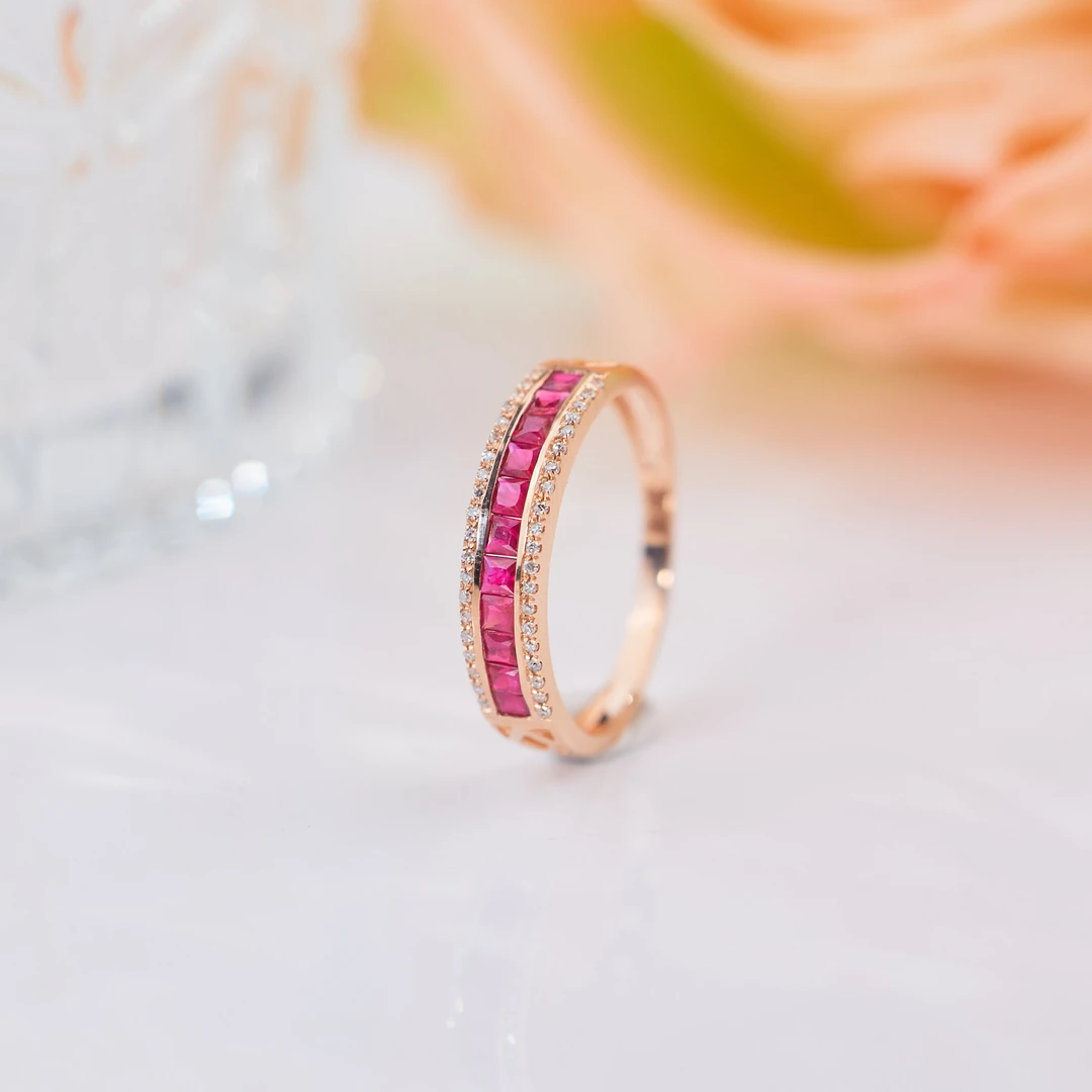 【歪歪】红宝石戒指*18K金镶嵌U7876