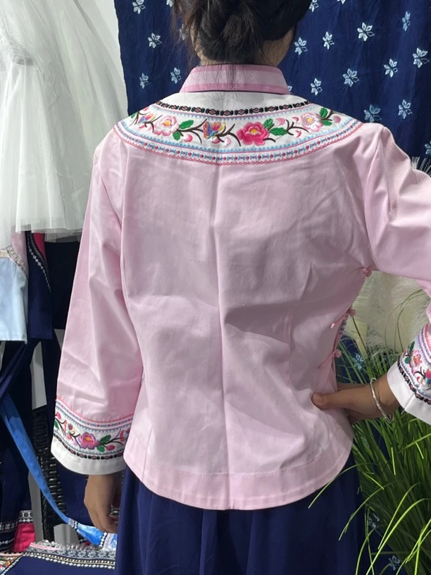 女士传统单件长袖上衣断码价复古民族风