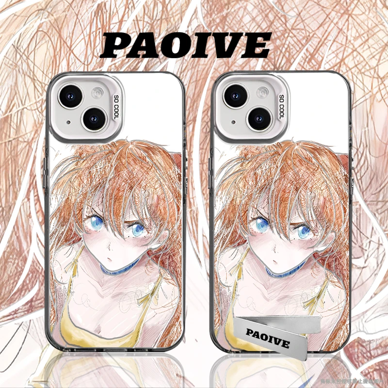 适用苹果华为vivo一加iPhone14小米三星明日香防摔彩银手机壳