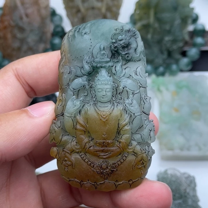 未镶嵌定制翡翠千手观音