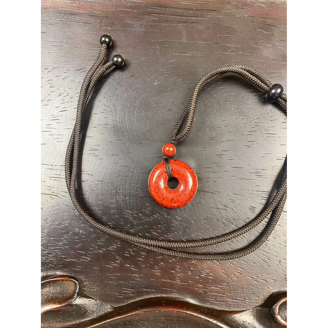 天然辰砂【闪购链接】晶体朱砂平安扣