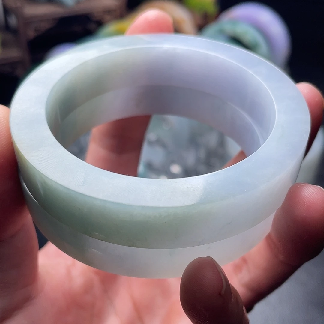 定制翡翠未镶嵌正圈天青色