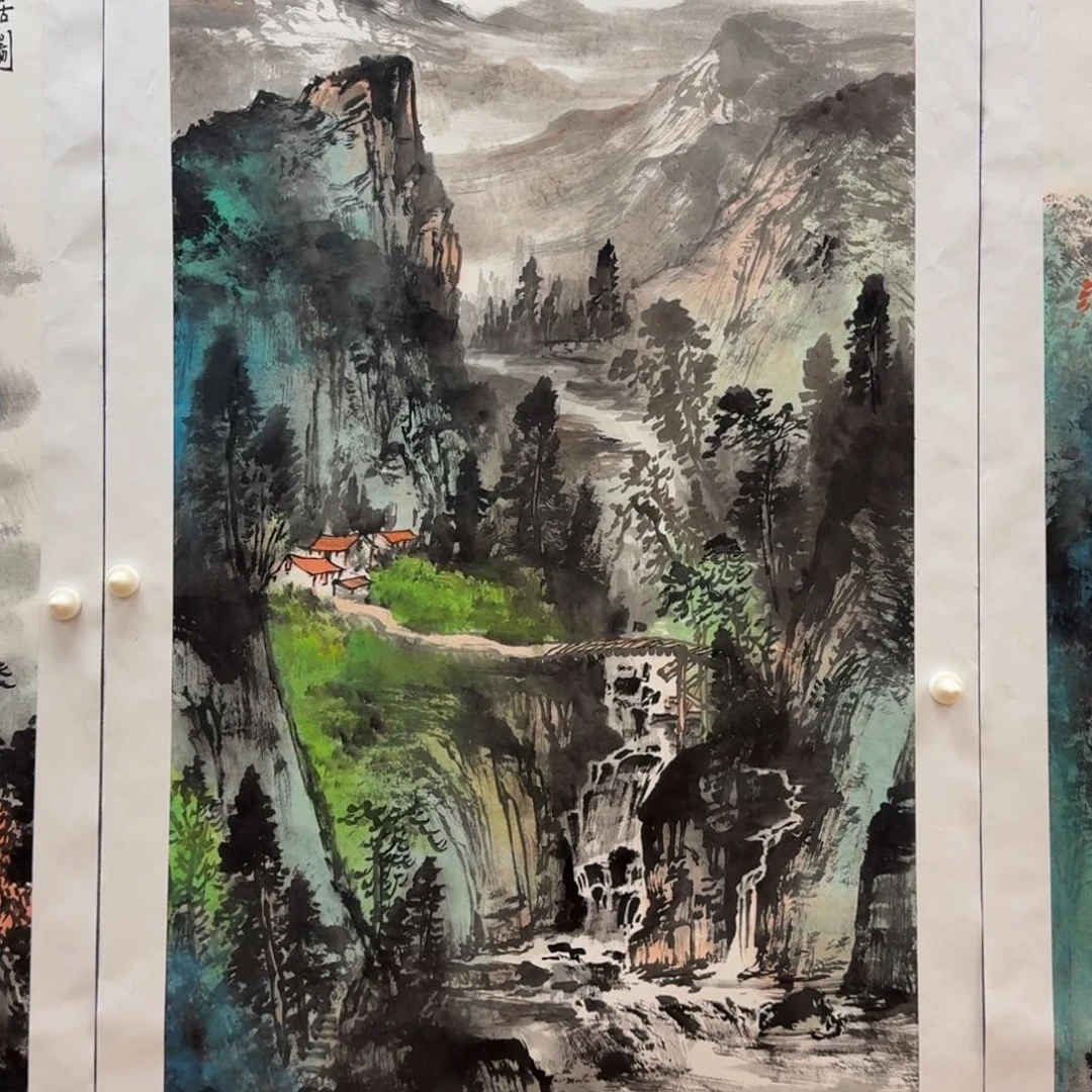 国画秦峰四尺作品山水