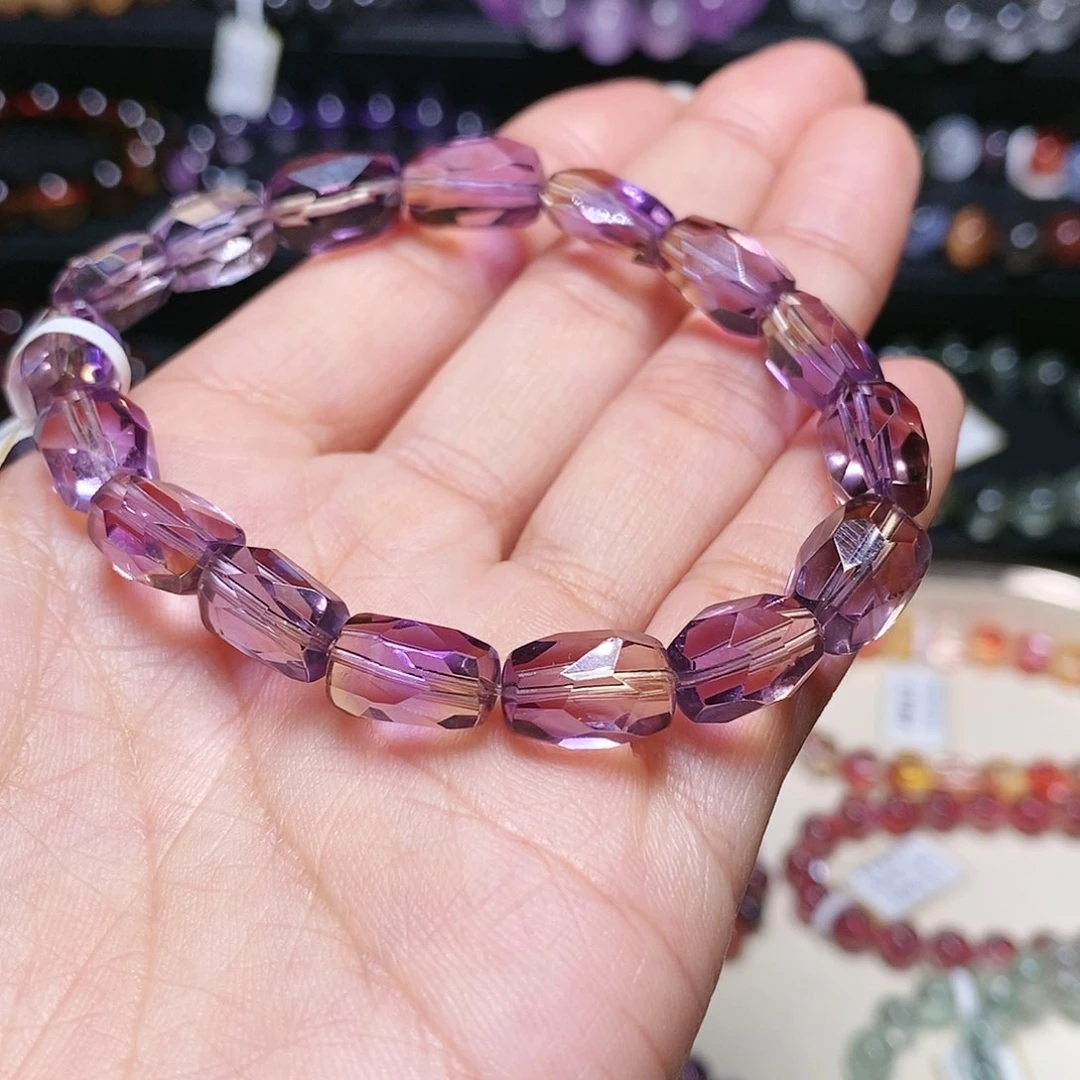 水晶手串未镶嵌紫黄晶