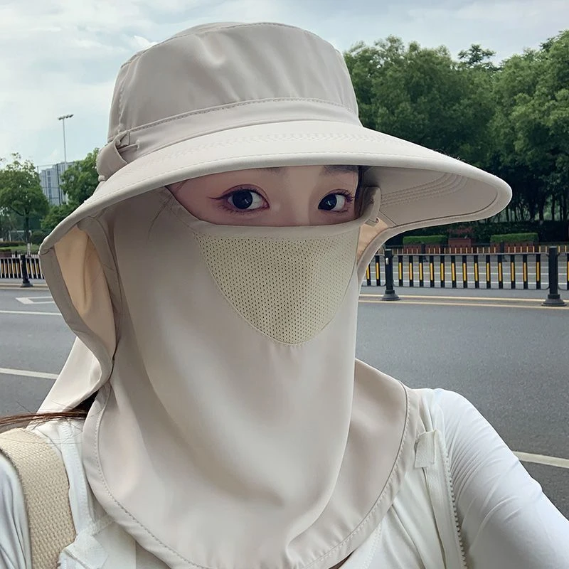 【养蜂人】全方位防晒帽女夏季防紫外线透气遮脸面罩护颈一体遮阳帽