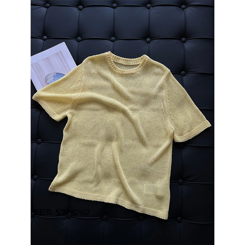 Jier【橘子海】夏款和纸纱宽松休闲风短袖T恤 839-1976