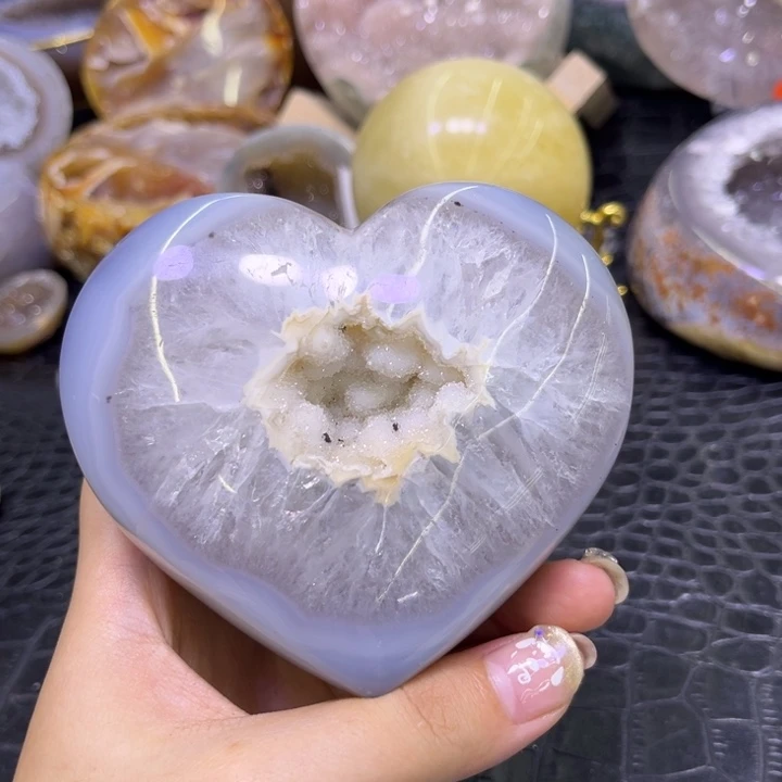 未镶嵌发饰水晶白软啵啵爱心