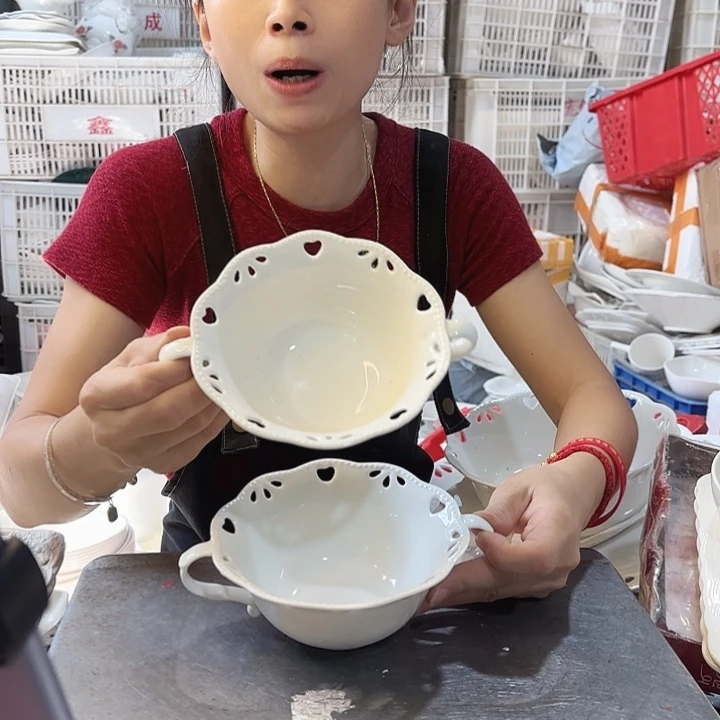 盘微瑕产品……镂空爱心小碗