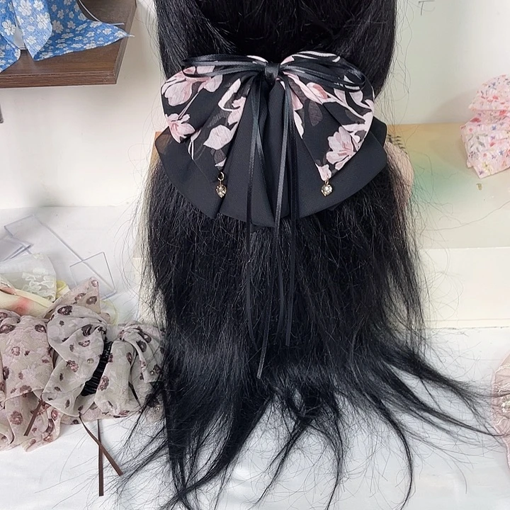 非金属皮质蝴蝶结发夹