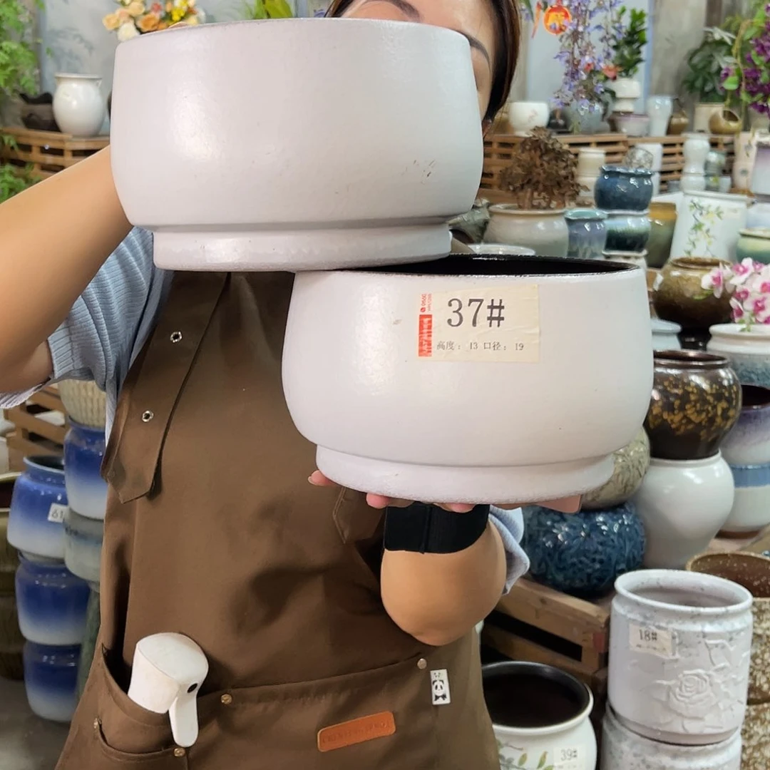 紫砂花盆高度13口径20厘米