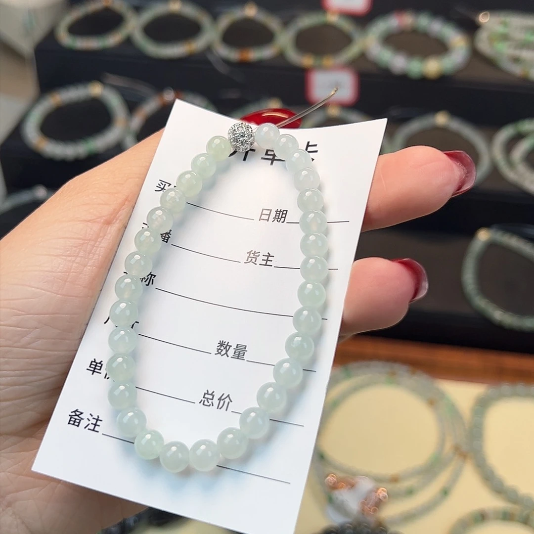 翡翠手串未镶嵌缅甸A货翡翠手串 022