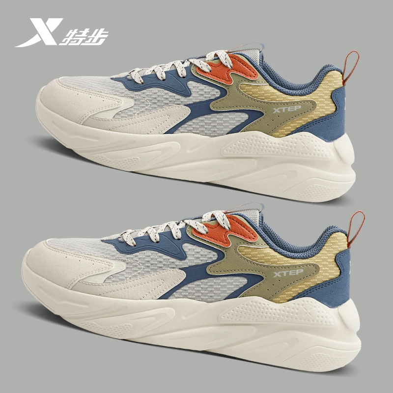 特步男鞋正品夏季新款软底老爹鞋男时尚百搭网面透气运动鞋子男款