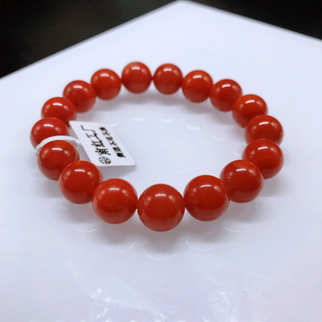 【领源】南红保山高品锦红手串12mm（一条）