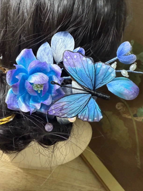 江南浔汉服发饰古风饰品 绒花主体默认软簪改主体找客服