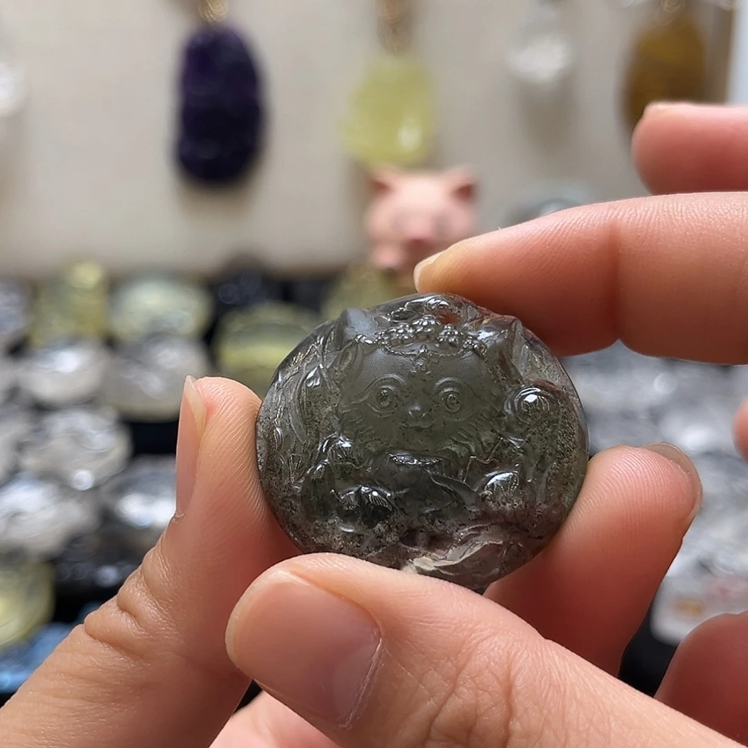 颈饰未镶嵌水晶朔****琴绿幽灵九尾28