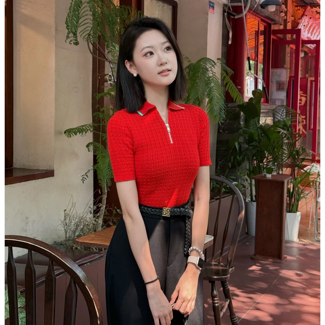 【夏令芬曲】哥弟夏季显白温柔百搭显瘦T恤1399110-1T08335-003