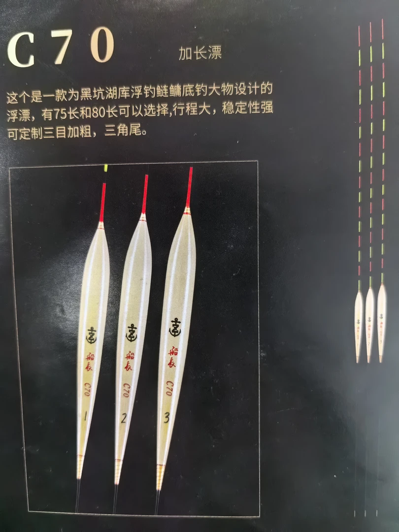 c70船长大物漂黑坑芦苇鱼漂浮漂钓鱼视目清晰