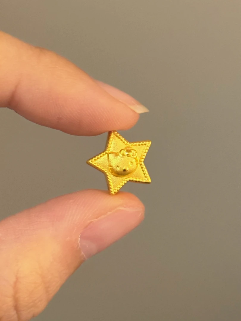 贝贝黄金 足金999 星星kt 素金 转运珠 102