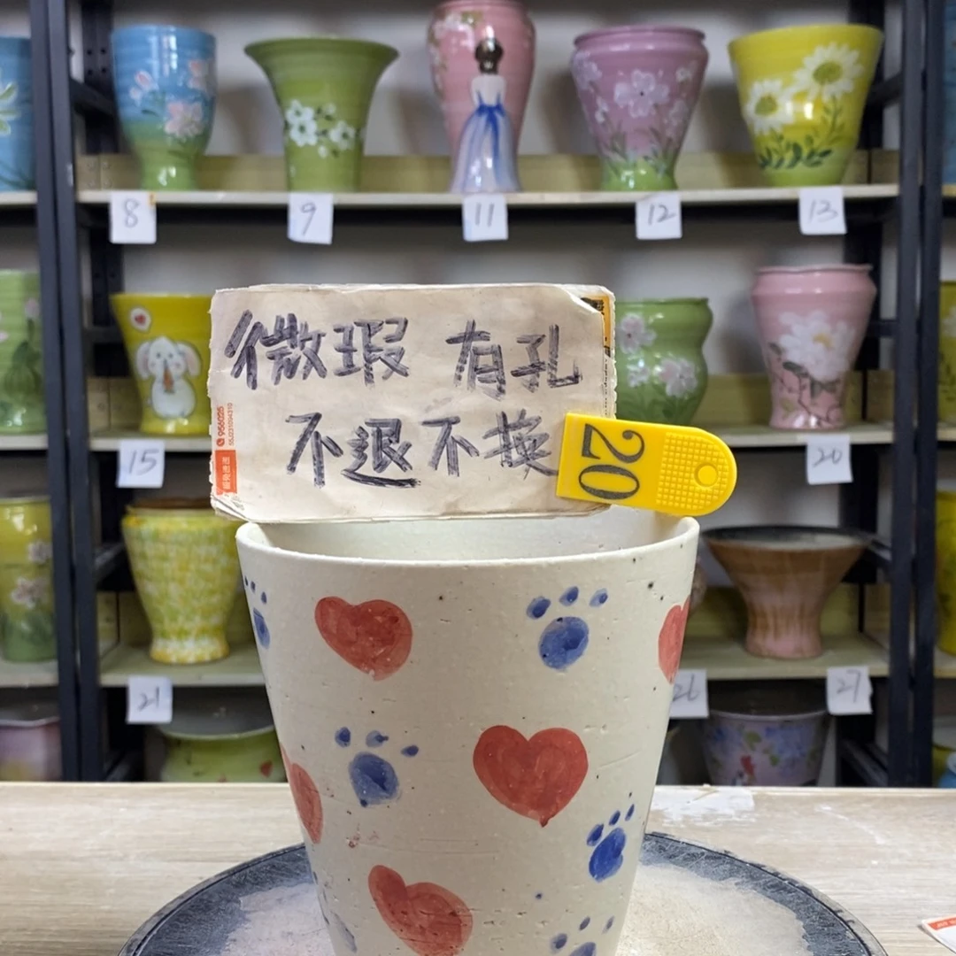 景德镇手工手绘陶瓷花盆