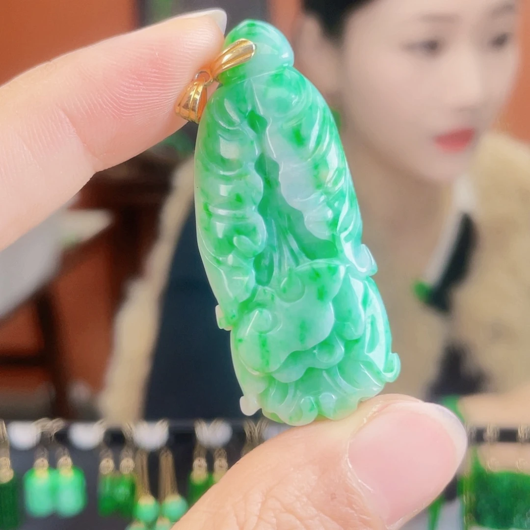 翡翠未镶嵌耳饰饰品