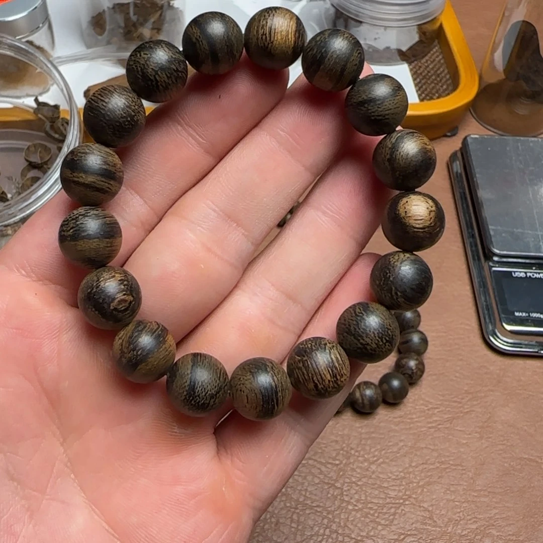 沉香碎屑沉香文莱黑棋12mm15.8克