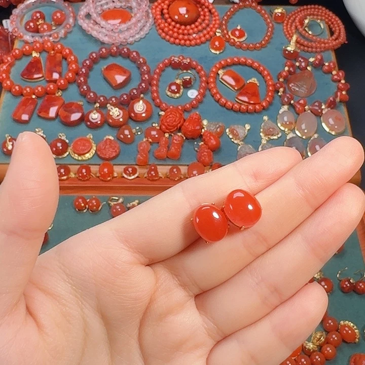 南红玛瑙银S925镶嵌11