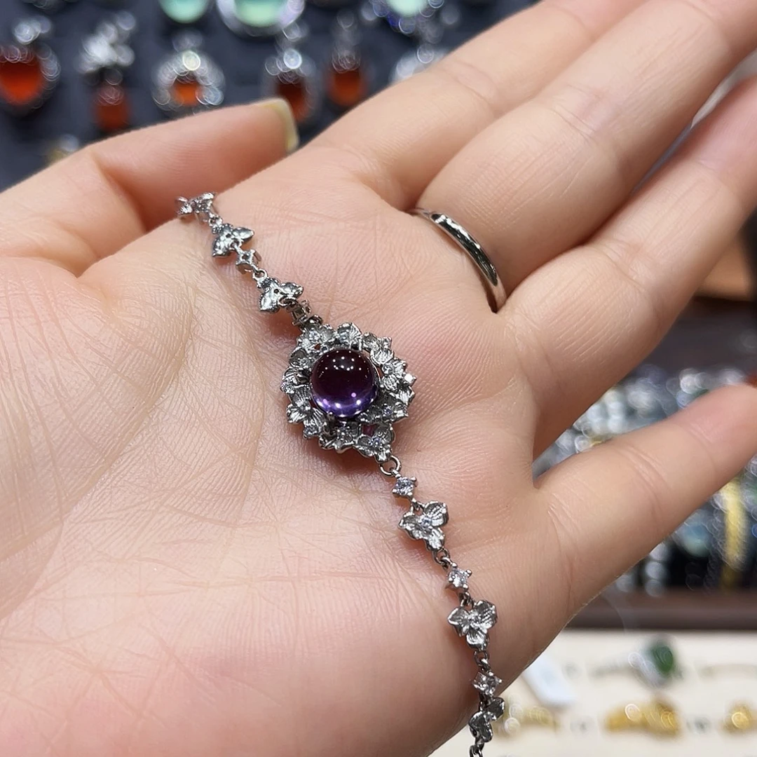 蛇纹石玉银S925镶嵌戒指