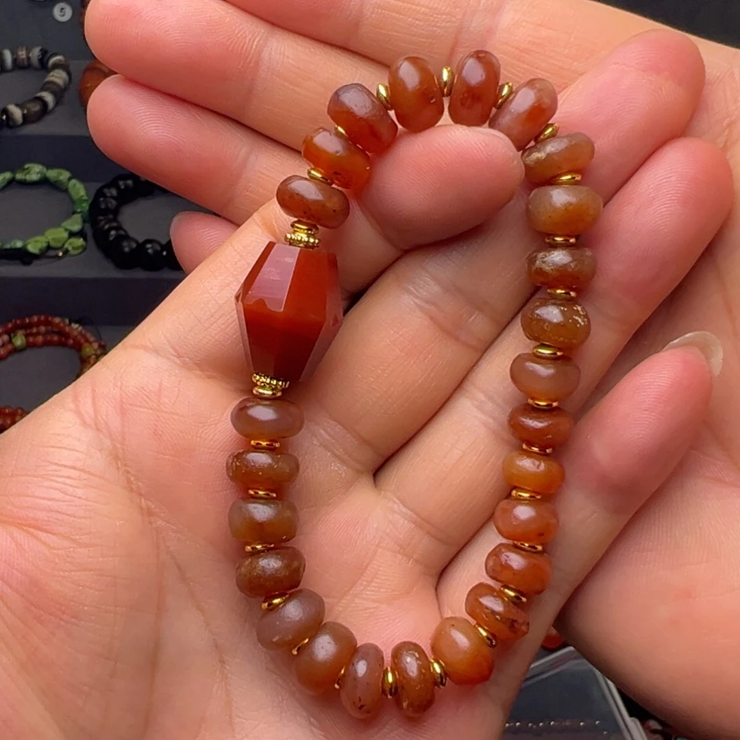 玛瑙/玉髓合金玛瑙对珠