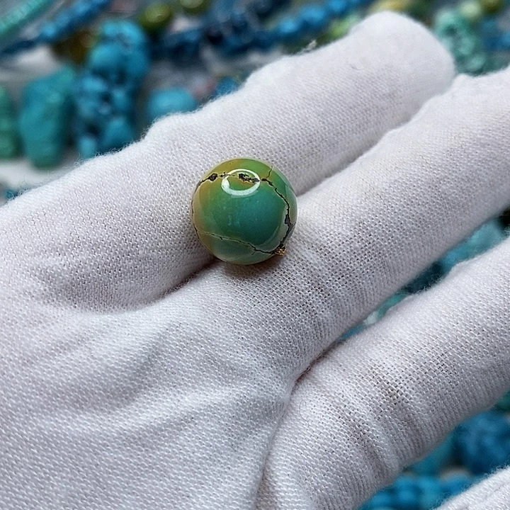 文***绿松石未镶嵌天然原矿 地大质检