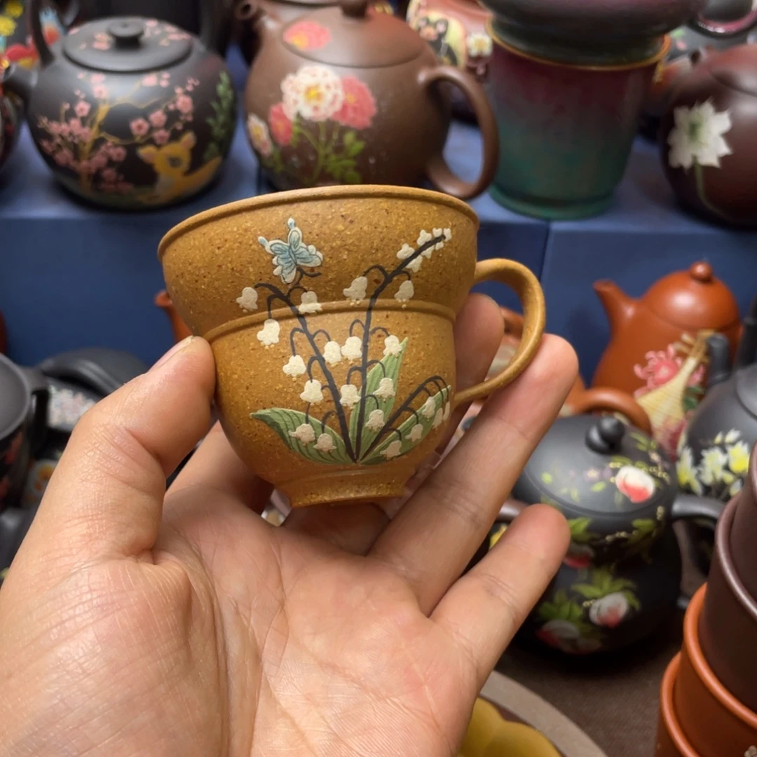 茶杯红泥紫砂主人杯80cc