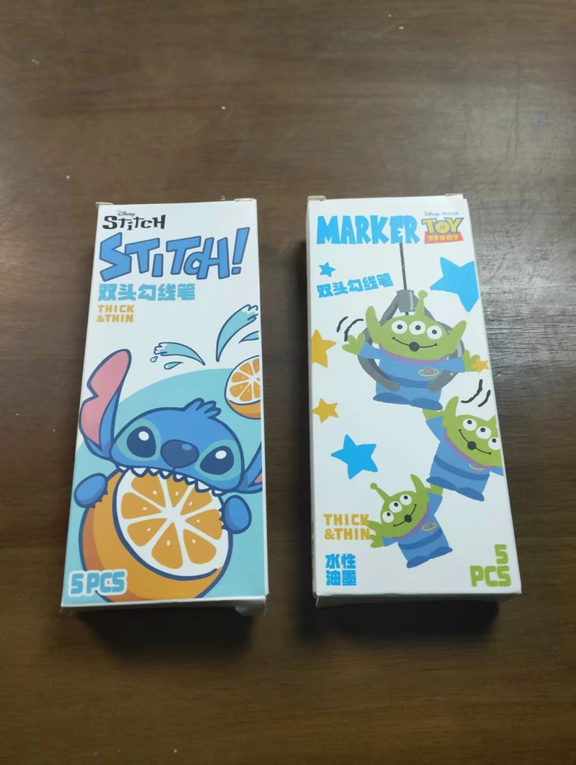 学生双头勾线笔202501【图案不挑】