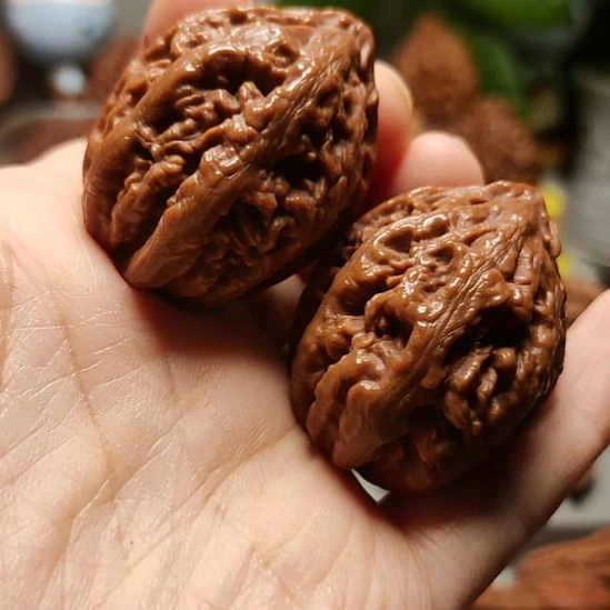 吊坠文玩核桃水晶虎头