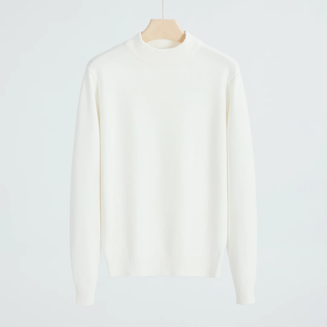 毛衣男士半高领内搭针织衫春秋冬季圆领休闲修身长袖保暖打底衫男