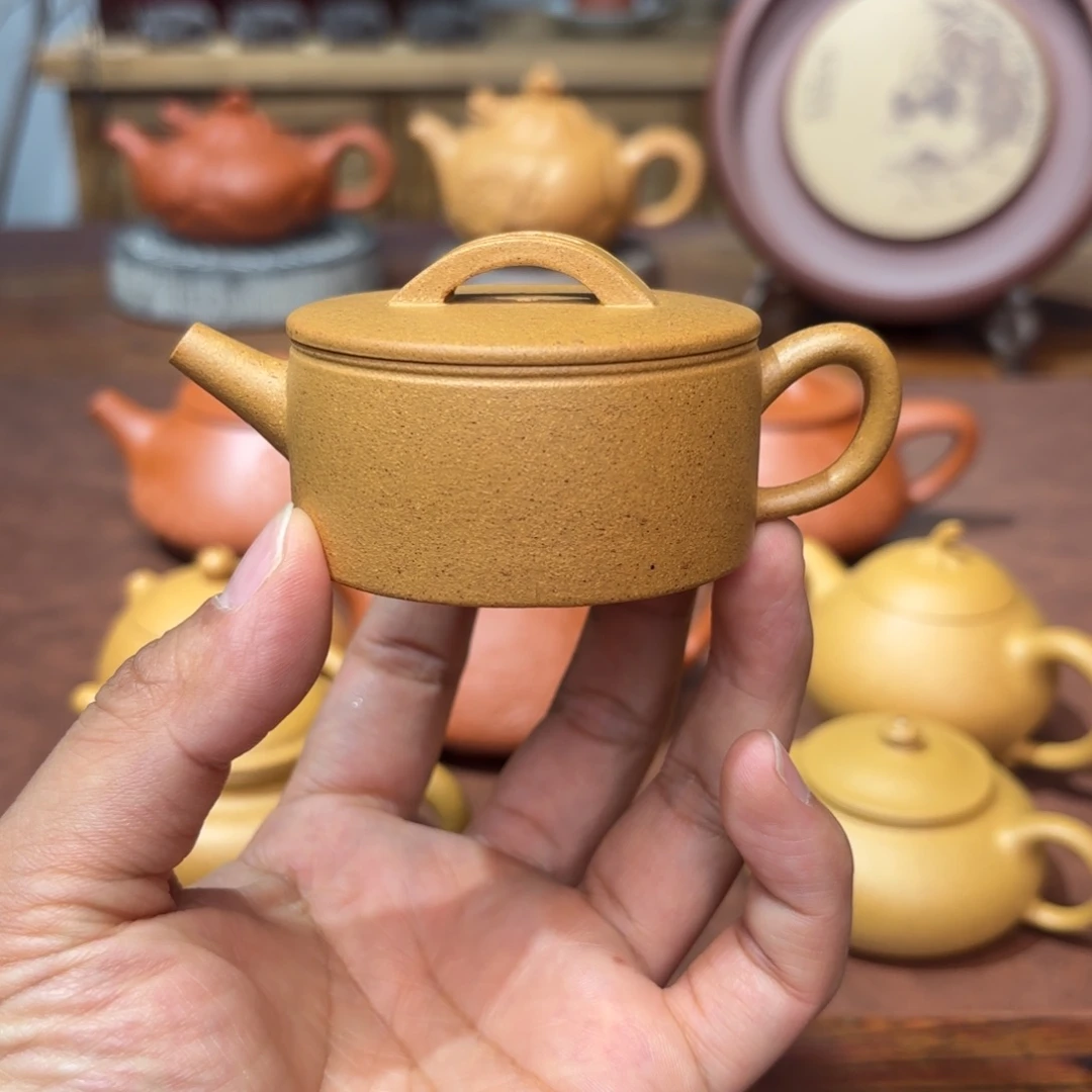 紫砂茶壶汉瓦50毫升黄金段