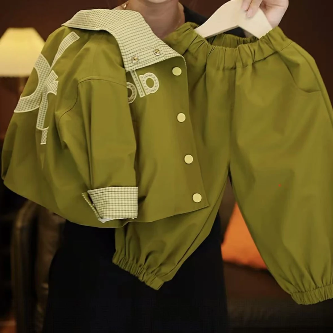 儿童秋季冲锋衣套装2025新款男女童运动休闲开衫外套爆款两件套潮