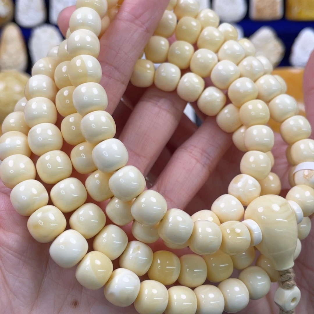 蜜蜡裸石未镶嵌琥珀蜜蜡同料108卡10mm