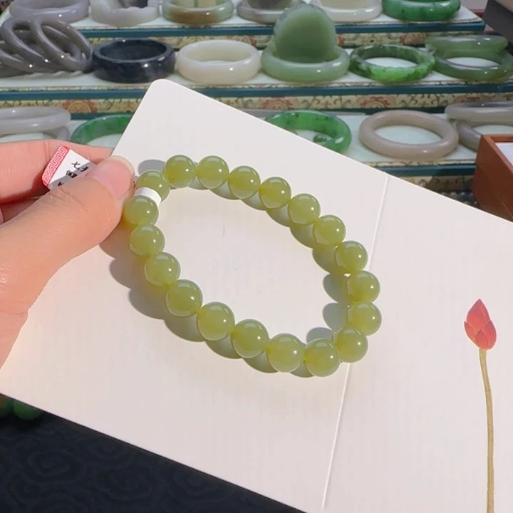 未镶嵌手串和田玉黄口卡10