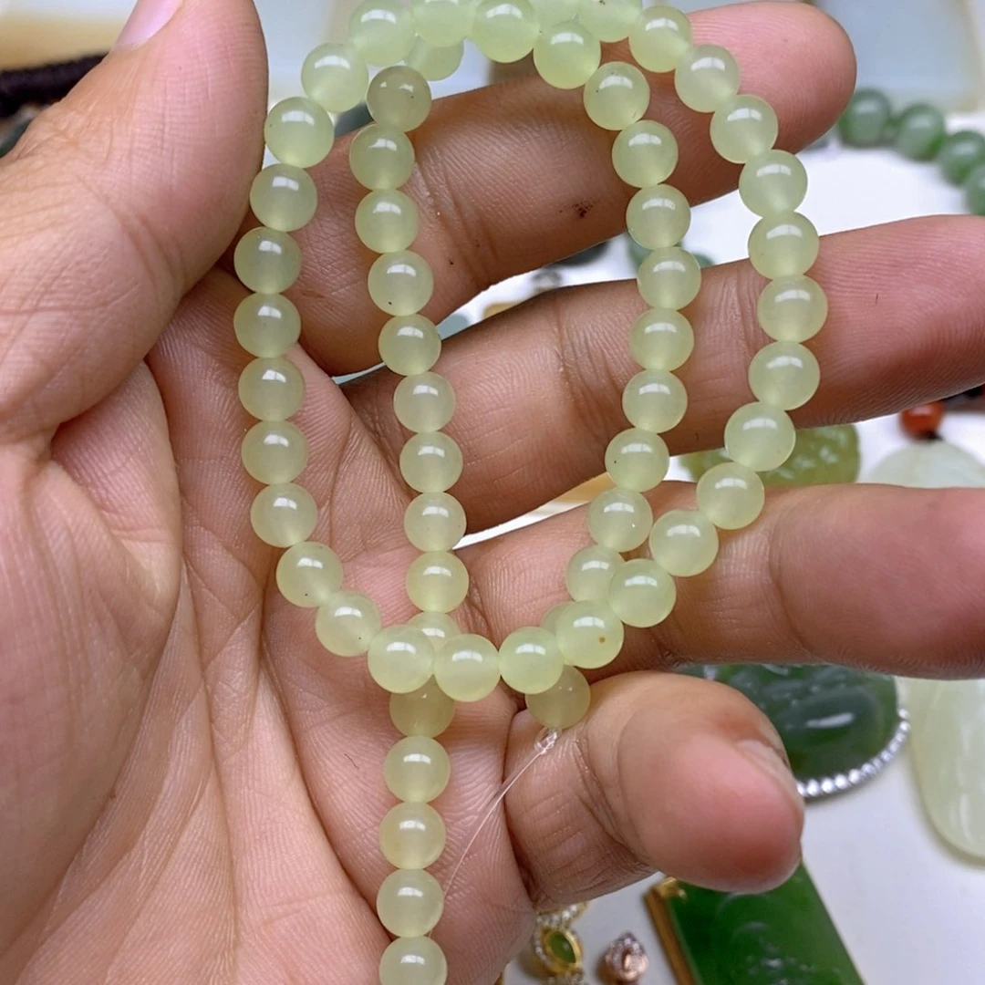 玉新疆若羌黄口卡6手链